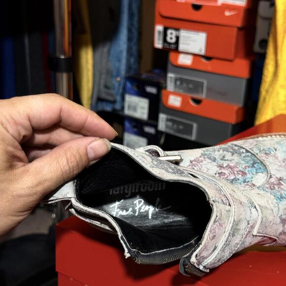 Free People Floral Ankle Boots with Strap Details - Picture 7 of 9